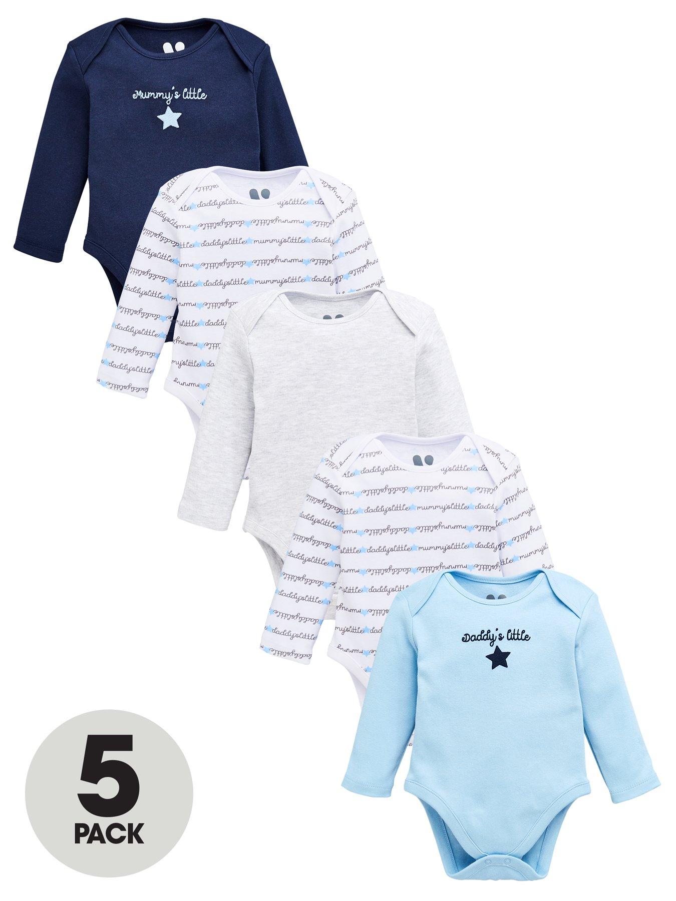 Boys Baby Bodysuit I Love Mummy /& Daddy Long Sleeve Tiny Baby to 6 Months